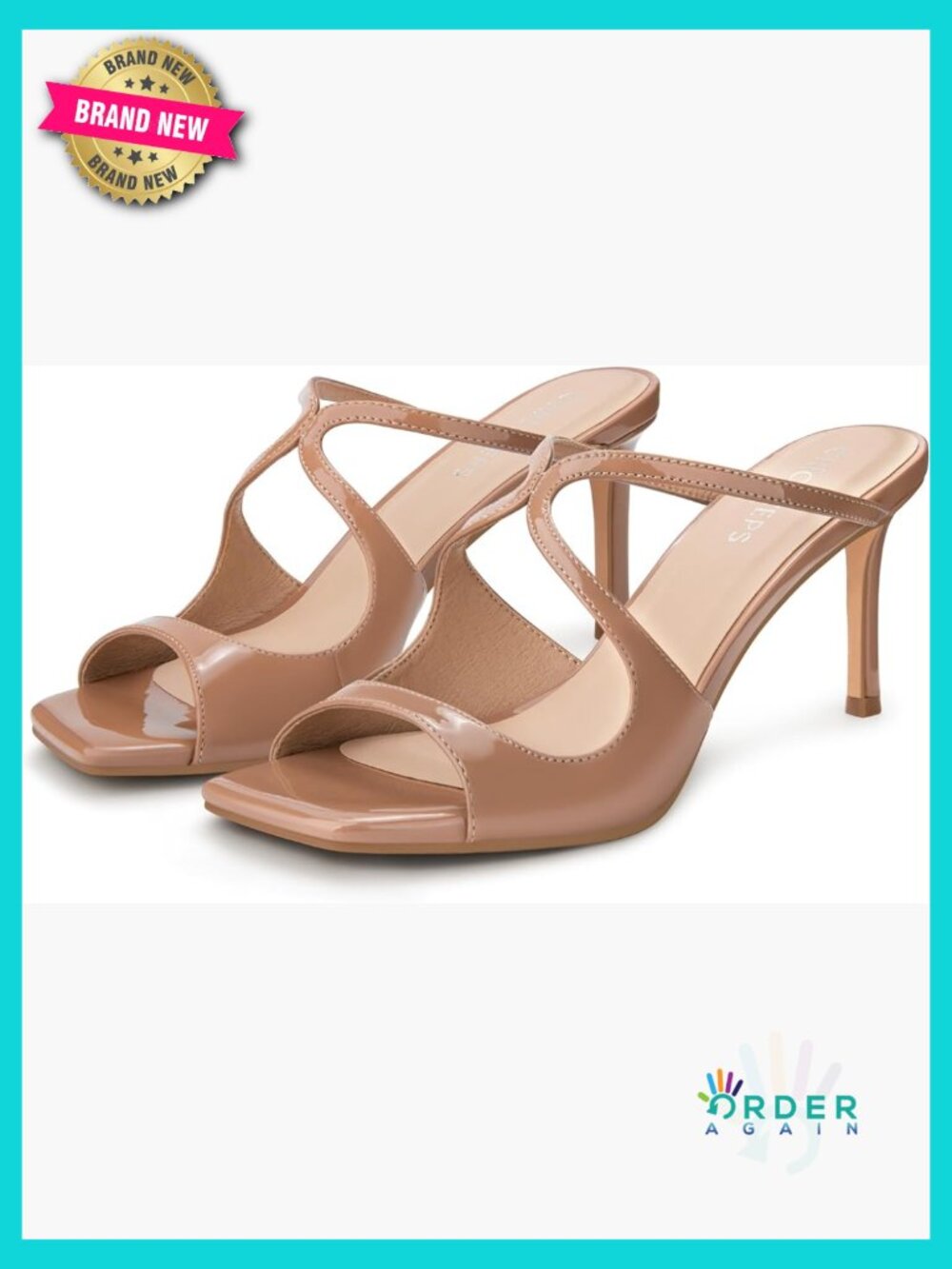 3.2" Stiletto Heel Open Toe Dress Sandals Elegant Slip-On Party Shoes